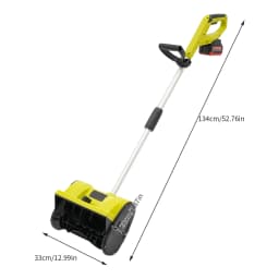 BYMAOCAR Battery washer, self-sustaining 1200W Snow Thrower Battery Powered Snow Blower 2200r/min for Removing Snow