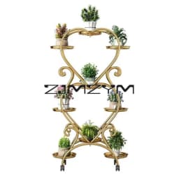 5/6/9 Potted Flower Metal Shelves Plant Rack Plant Pot Stand Decoration for Indoor Outdoor Garden