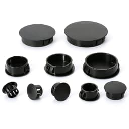 Black Plastic Hole Plug Snap-on Cover Dust Caps Furniture Screw Hole Cover Tube Pipe Inserts Plug Bung