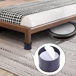 2/4PCS Bed Furniture Risers Elevation in Heights Heavy Duty Risers for Sofa Couch Desk Table Black Round Saquare Floor Protector