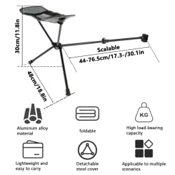 Camping Chair Foot Rest Foldable Camping Footrest Portable Camp Chair Footrest Retractable Camp Footrest Outdoor Hammock Chair