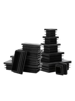 2/4/10pcs Square Plastic Black Blanking End Cap Tube Pipe Insert Plug Bung 10x10~100x100mm living room furniture bed frame