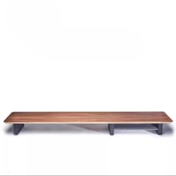 Premium Black Walnut Wood Monitor Stand Office Riser for Computer Screen Extra Long Laptop Rack Desktop Management Storage Shelf
