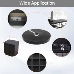 Pre-glued Veneer Edging 3/4 inch Black Melamine Edge Banding for Plywood Table / Cabinet