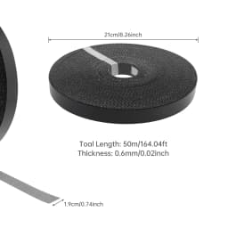 Pre-glued Veneer Edging 3/4 inch Black Melamine Edge Banding for Plywood Table / Cabinet