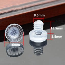 20pcs Transparent Rubber Screws Hole Plugs Anti collision Embedded Cabinet Door Bumpers Anti-slip Foot Pad Furniture Fasteners