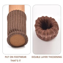 4/24Pcs Chair Legs Socks Knitted Furniture Feet Floor Protectors Anti-slip Pads Silent Thicken Table Chair Leg Socks Covers