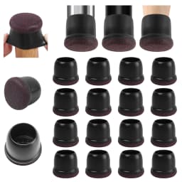 16PCS Silicone Chair Leg Floor Protectors with Wrapped Felt Sofa Table Feet Pads Non Slip Reduce Noise for Hardwood Floors