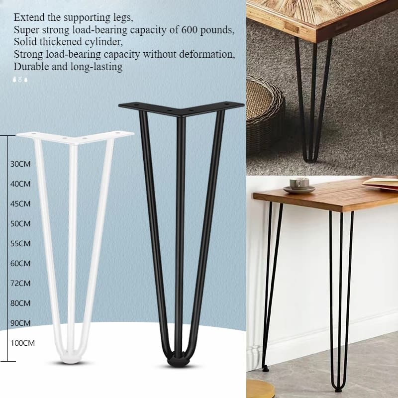 One Piece DIY Solid Table Legs Dining Table Feet Chair Legs Bar Wrought Iron Bracket Desk Feet High