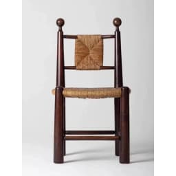 Solid Wood Rattan Dining Chair Retro Rattan Chair Home Simple Homestay Cafe Leisure Backrest Chair