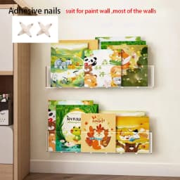 Acrylic Picture Book Display Stand, Children's Wall, Albums Record Holder, Reading, Magazine Storage, Hanging Rack