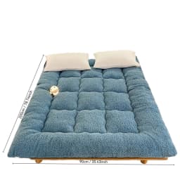 Winter Padded Lambswool Mattress Plus Velvet Dormitory Home Soft Pad Single and Double Warm Pad Quilt.