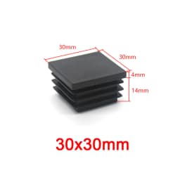 Square Plastic Black Blanking End Caps Furniture Leg Tube Pipe Inserts Plugs Bung Decorative Dust Cover 13x13mm-100x100mm