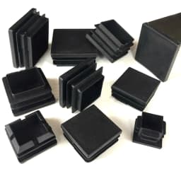 Square Plastic Black Blanking End Caps Furniture Leg Tube Pipe Inserts Plugs Bung Decorative Dust Cover 13x13mm-100x100mm