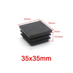 Square Plastic Black Blanking End Caps Furniture Leg Tube Pipe Inserts Plugs Bung Decorative Dust Cover 13x13mm-100x100mm