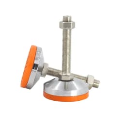High Quality Furniture support leg M8 / M10 / M12 Adjustable Foot Cups with 40mm / 50mm Diameter rubber non-slip pad Hardware