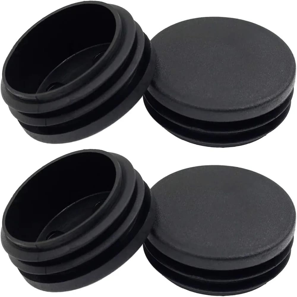 10pcs 1 3/4 Inch Round Plastic Plug Non-slip 45mm Round Pipe Tubing End Cap Plastic Plug Black End Cap Pipe Tubing