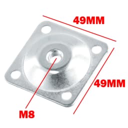 4 Set Metal Leg Fixing Mounting Plates Feet Angled Level Brackets with Dowel Screws Table Sofa Chairs Pads Furniture Hardware