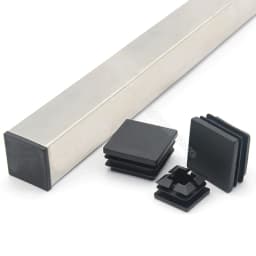 Black Square Pipe Tube Cap Plastic Tubing End Cover Glide Insert Blanking End Plugs Bung 10/13/15/16/18/19/20//22/23/25/28-200mm