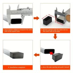 20*40mm square tube soft coat Mechanical equipment foot non-slip foot cover pad square tube plug scalp plug