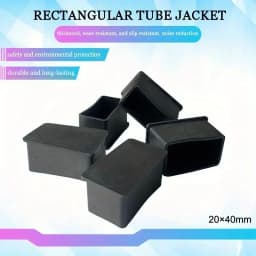 20*40mm square tube soft coat Mechanical equipment foot non-slip foot cover pad square tube plug scalp plug