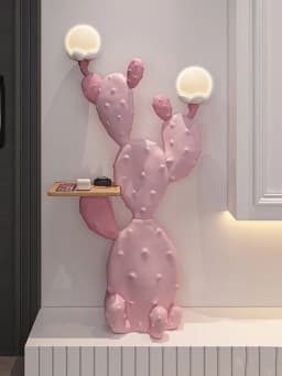 Home Decor 78CM Cactus Statue Side Table Floor Decoration Nordic Living Room Tea Tables Creative Coffee Table Housewarming Gifts