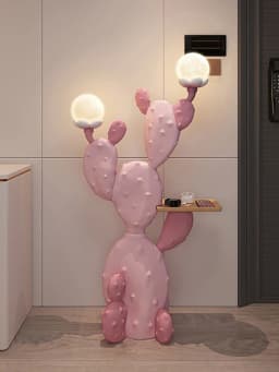 Home Decor 78CM Cactus Statue Side Table Floor Decoration Nordic Living Room Tea Tables Creative Coffee Table Housewarming Gifts