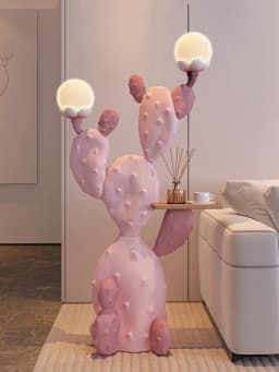 Home Decor 78CM Cactus Statue Side Table Floor Decoration Nordic Living Room Tea Tables Creative Coffee Table Housewarming Gifts