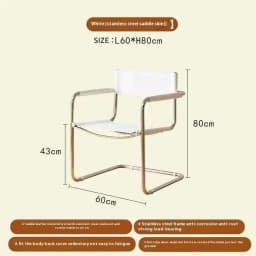 Black Dinning Chairs Stainless Steel Black Metal Balcony Bedroom CasualChair Leather Lounge Silla De Comedor Library Furniture