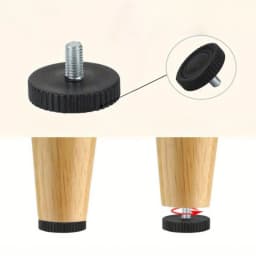 16pcs Adjustable Leveling Chair Leg Feet M8 Furniture Mat Screw-in Base Sofa Bed Cabinet Table Floor Protector Anti-slip Pad