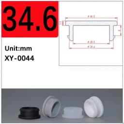Black Silicone Rubber Hole Caps 2.5mm-50.6mmSeal Stopper Snap-on T Type Plug Cover Gasket Blanking End Cap