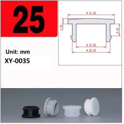 Black Silicone Rubber Hole Caps 2.5mm-50.6mmSeal Stopper Snap-on T Type Plug Cover Gasket Blanking End Cap