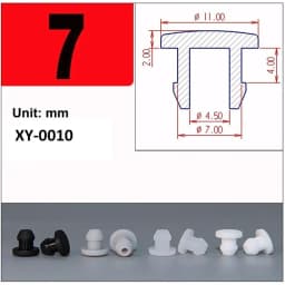 Black Silicone Rubber Hole Caps 2.5mm-50.6mmSeal Stopper Snap-on T Type Plug Cover Gasket Blanking End Cap