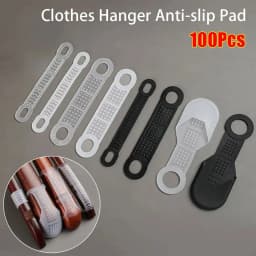 100Pcs Clothing Hanging Accessories Clothes Hanger Anti-slip Pad Pad Mat Windproof Hanger Strip Transparent Elastic