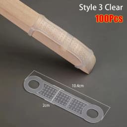 100Pcs Clothing Hanging Accessories Clothes Hanger Anti-slip Pad Pad Mat Windproof Hanger Strip Transparent Elastic