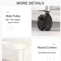 Mobile Storage Trolley 2/3/4 Tiers Acrylic Trolley With Wheel Multilayer Transparent Storage Rack Living Room Snack Storages