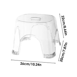 Non-Slip Transparent Shoe Change Stool Bathroom Bath Stool Multi-purpose Bench Toilet Thickened Plastic Low Stool for Bathroom