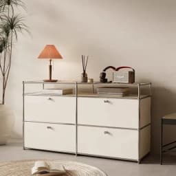 Customizable Modular Cabinets Sideboard TV Stand Storage Combination Cabinet Living Room Stainless Steel Wood Chest of Drawers