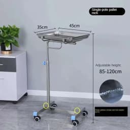 Thickened 304 Stainless Steel Auxiliary Cart with Wheels Multifunctional Medical Tray Rack Organizer Cart Medical Tool Trolley