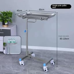 Thickened 304 Stainless Steel Auxiliary Cart with Wheels Multifunctional Medical Tray Rack Organizer Cart Medical Tool Trolley