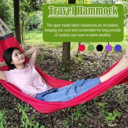 Portable Mesh Hammock Breathable Cooling Ice Silk Hanging Bed Large Load-bearing Anti-rollover Outdoor Camping Swing Balcony