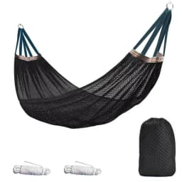 Portable Mesh Hammock Breathable Cooling Ice Silk Hanging Bed Large Load-bearing Anti-rollover Outdoor Camping Swing Balcony