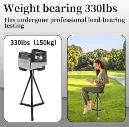 Folding Stool Cane for Seniors Outdoor Converts Walking Stick to Seat 150kg Aluminum Alloy Lightweight Portable Park Queue Trave