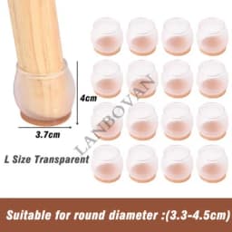 16pcs Upgraded silicone chair legs floor protectors Non-Slip Feet Pads For furniture Table Legs Sock Cover Felt Floor Protection