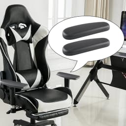 1 Pairs Gaming Chair Armrest Arm Pads Replacement Soft Support Armrest Accessories Computer Chair Armrest Caps Left and Right