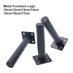 4pcs 10cm-17cm Metal Furniture Legs Round Tube Sofa Legs for Cabinet Table Chair Bed Foot Home Furniture Accessories With screws