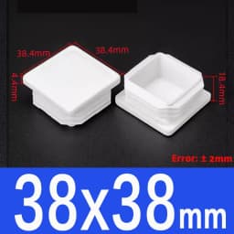 White Square Plugs Pipe Tube Cap Plastic Tubing End Cap Insert Blanking Stopper Rectangle Dust Cover13x13mm-100x100mm
