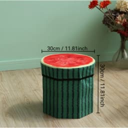 Fruit storage stool, cute folding stool organizer box, foldable storage seat, creative stump storage stool