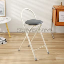 Bar High Footstool Foldable Modern Coffee Bar Counter Chair Arc Backrest Stool For Kitchen Indoor Garden Cafe Restaurant