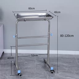 Thickened Stainless Steel Trolley Medical Rack Barber Shop Trolley Hospital Surgery Tray Trolley Beauty Salon Auxiliary Cart
